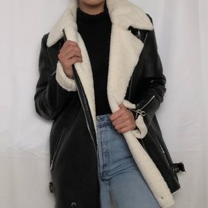 Oversized Black Fur Moro Jacket